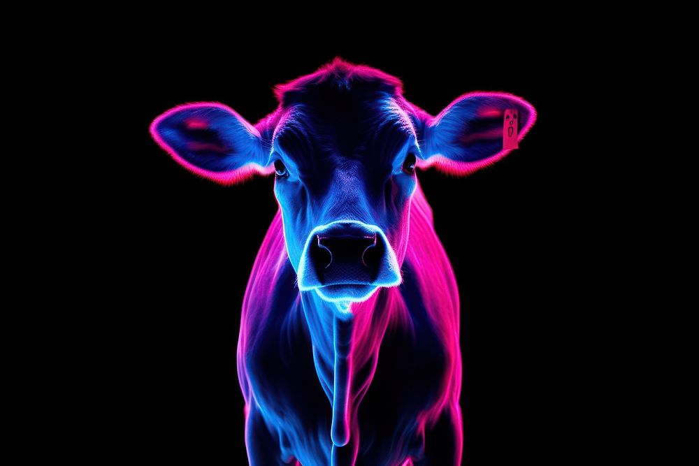 Photography of cow radiant silhouette livestock mammal animal.