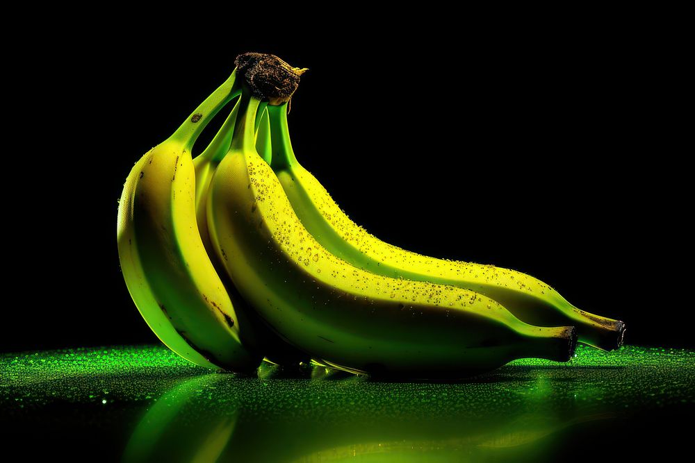 Photography of banana radiant silhouette fruit plant food.