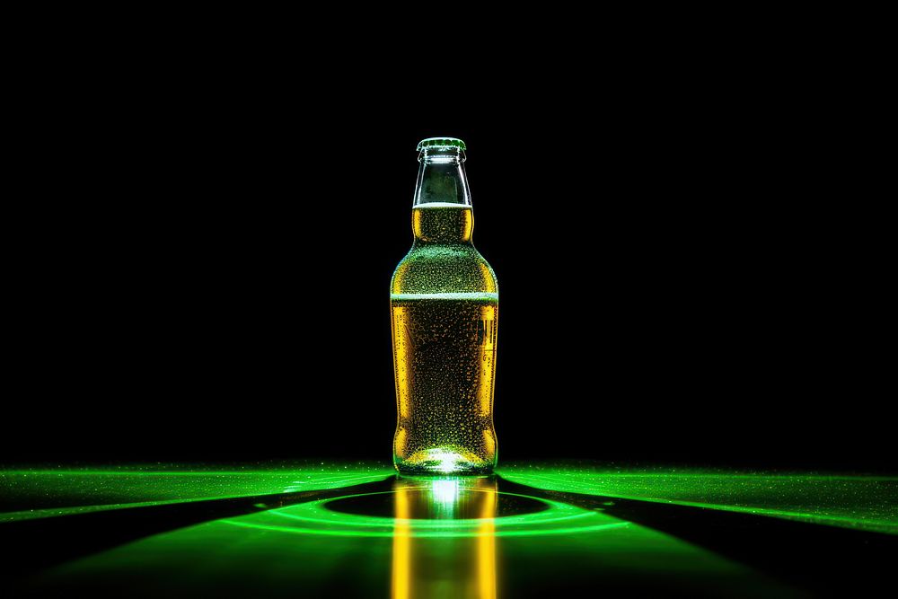 Photography of beer radiant silhouette bottle light drink.