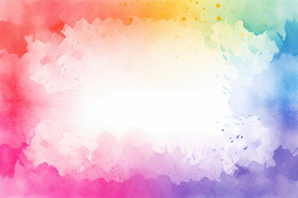 Rainbow watercolor border backgrounds creativity | Premium Photo ...