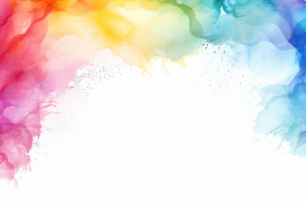 Rainbow watercolor border backgrounds creativity abstract.