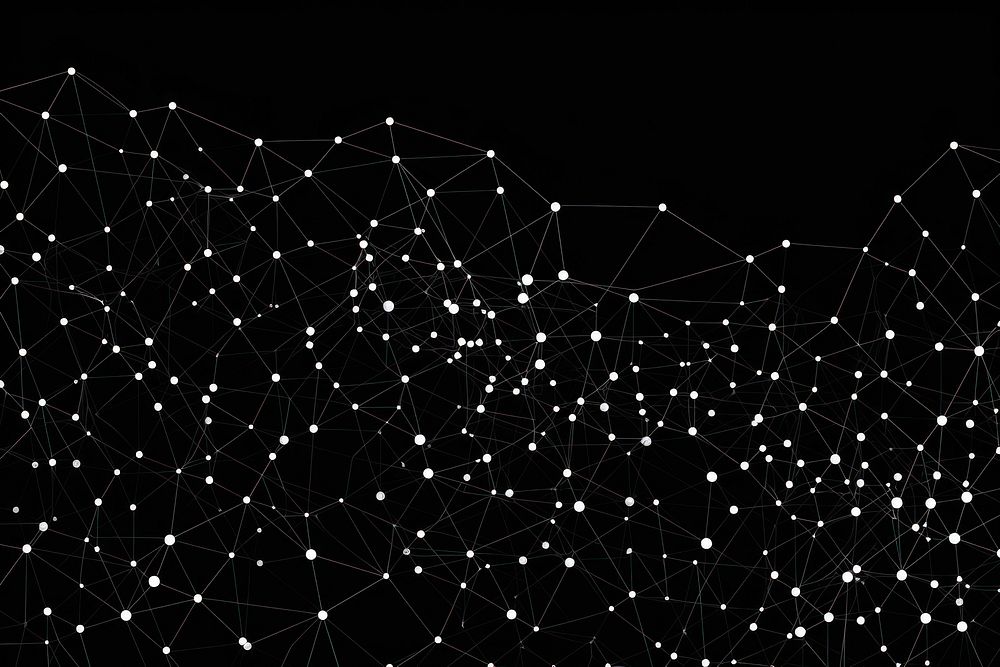 Connected line and dot background backgrounds night constellation. AI generated Image by rawpixel.