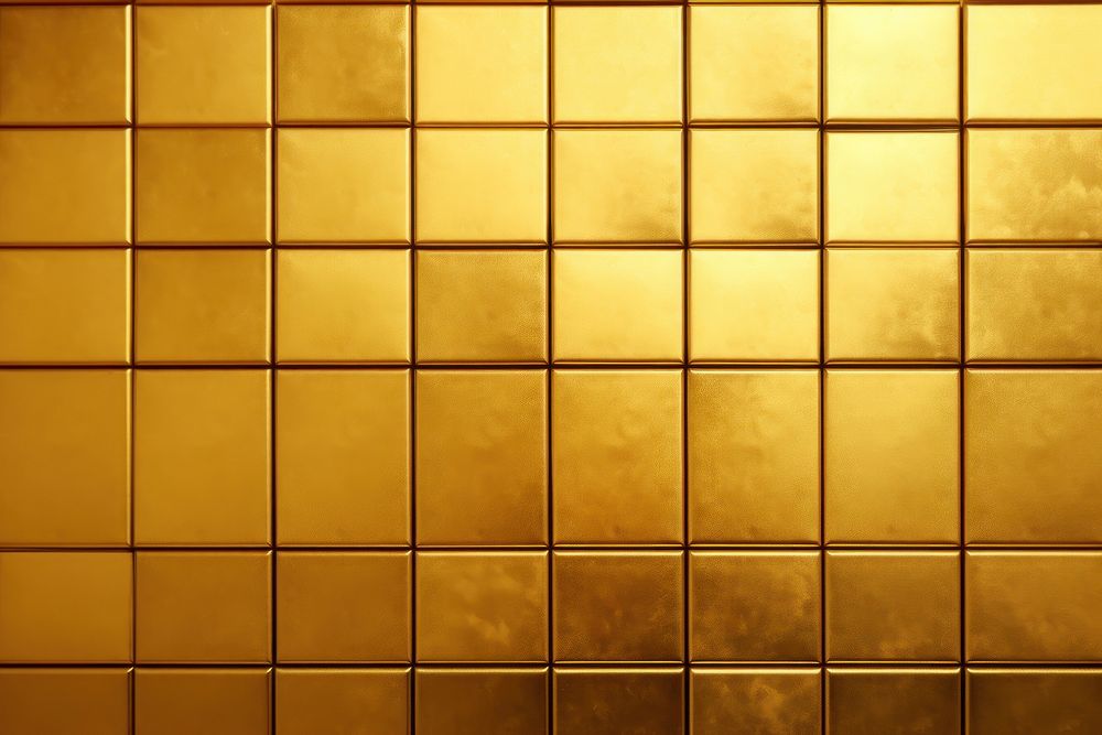 Golden tiles texture background architecture backgrounds floor. AI generated Image by rawpixel.