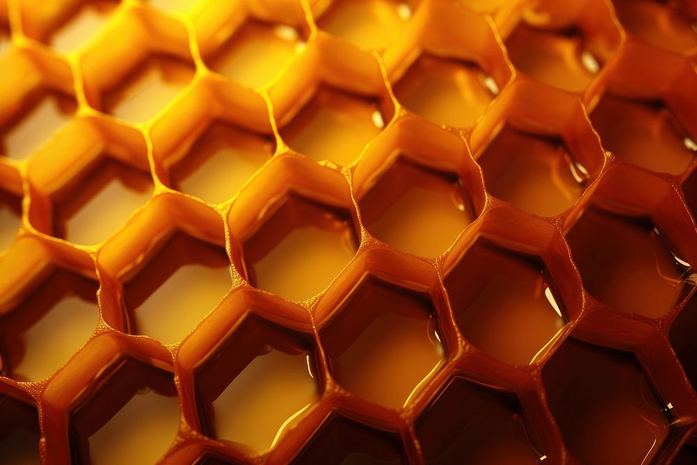 Honeycomb texture background backgrounds repetition apiculture. AI generated Image by rawpixel.