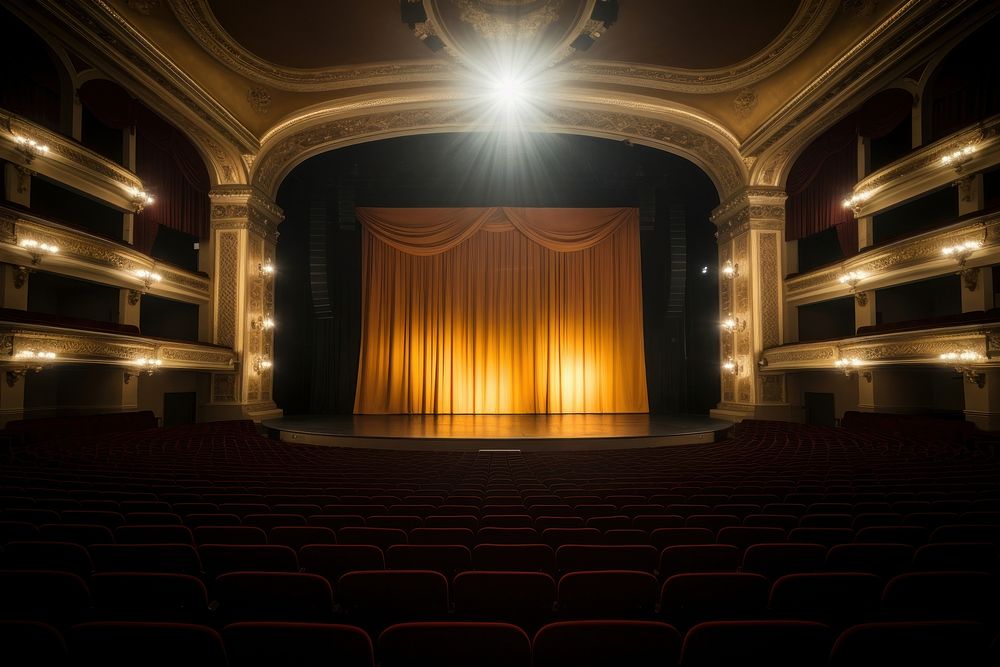 Theatre stage auditorium lighting.