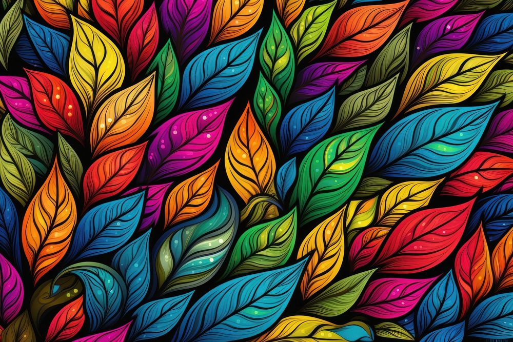 Leaf backgrounds pattern art.