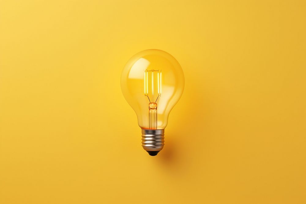 Light bulb lightbulb innovation yellow.