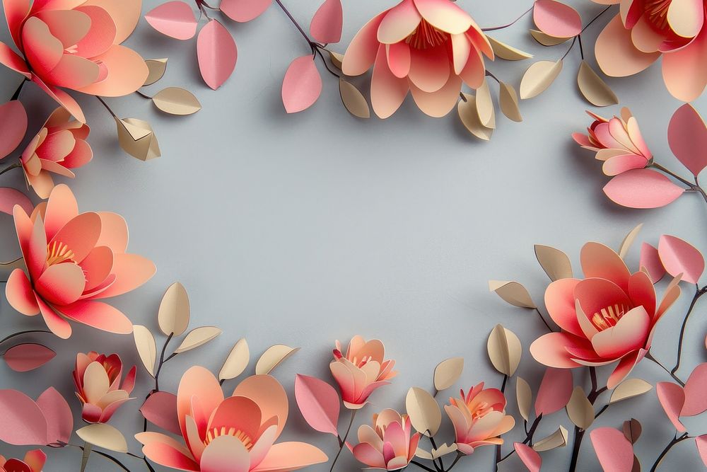 Magnolia flowers frame art backgrounds petal.