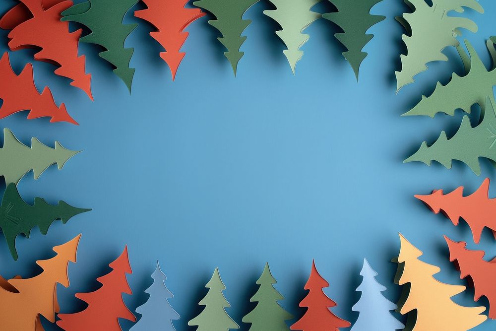 Christmas trees frame backgrounds christmas pattern.