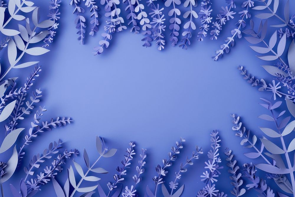 Lavender flowers frame backgrounds nature blue.