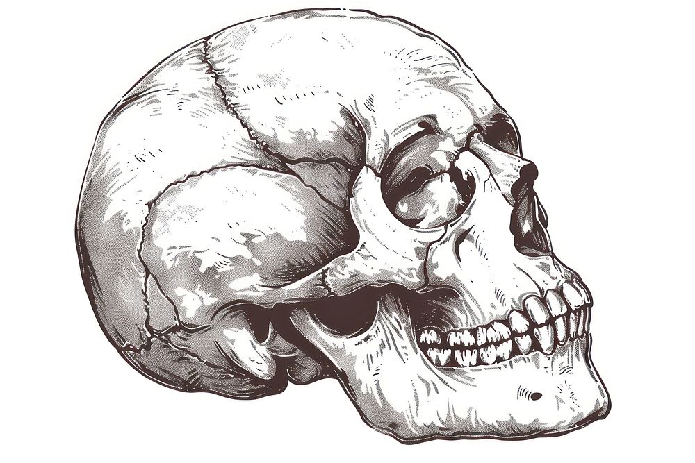 Skull drawing sketch human.