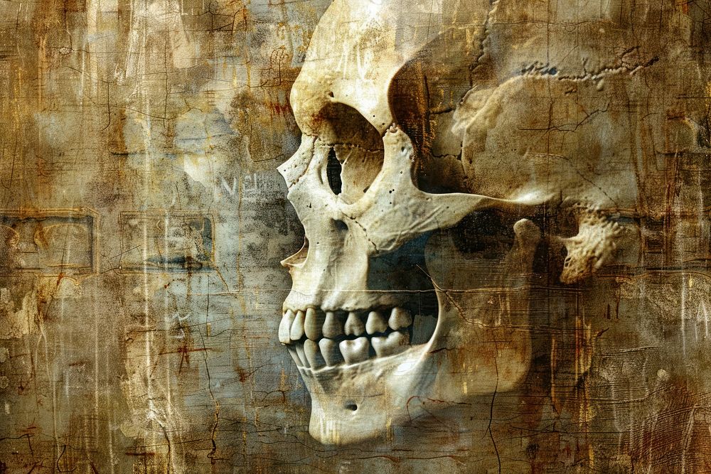 Skull art representation backgrounds.