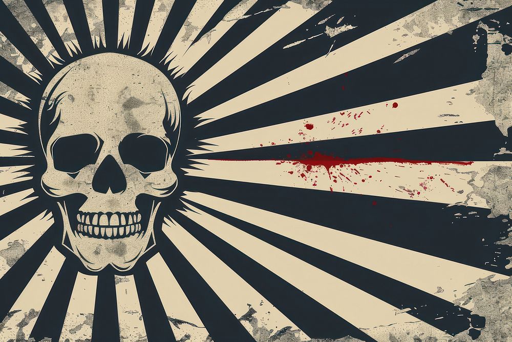 Skull backgrounds aggression striped.