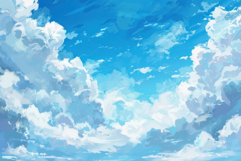 Blue sky cloud backgrounds outdoors.