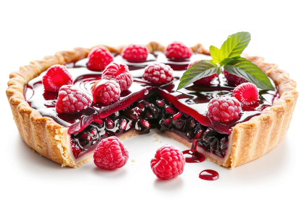 Pie raspberry dessert pastry.