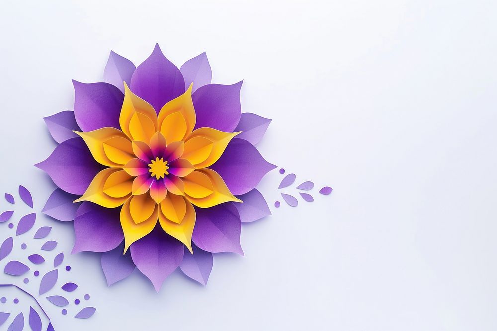 Diwali festival purple pattern flower.