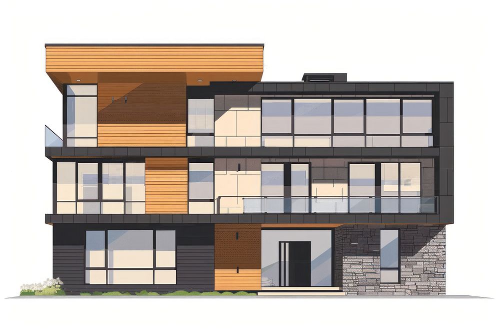 Architecture building diagram house.