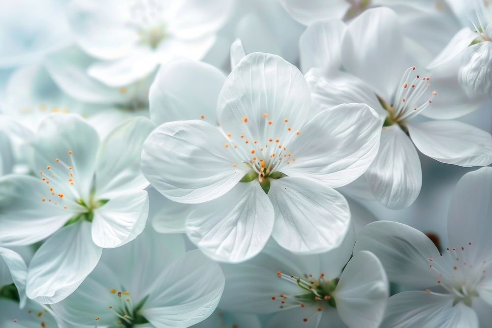 White flower backgrounds blossom nature.