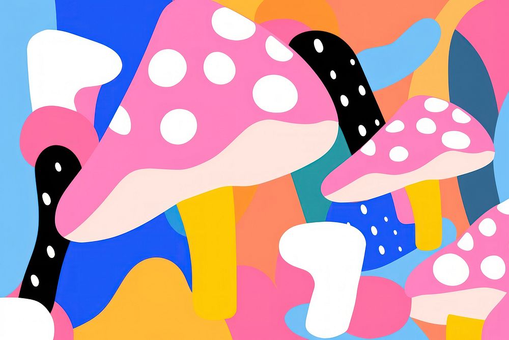 Mushroom pattern art abstract.