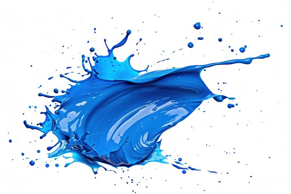 Blue paint splash backgrounds white background splattered.