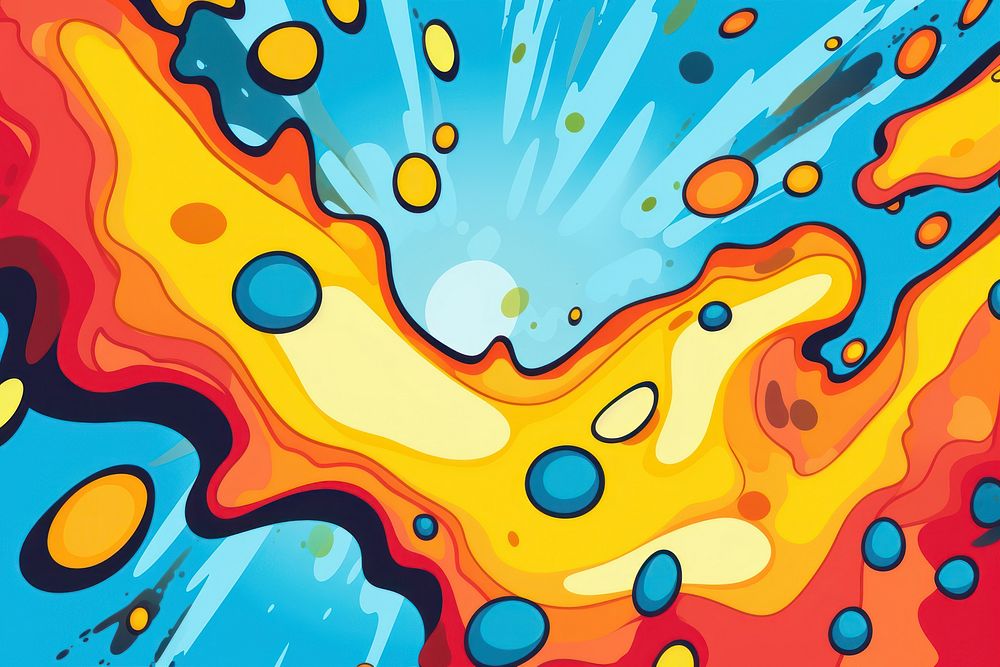 Comic melt effect backgrounds abstract painting.