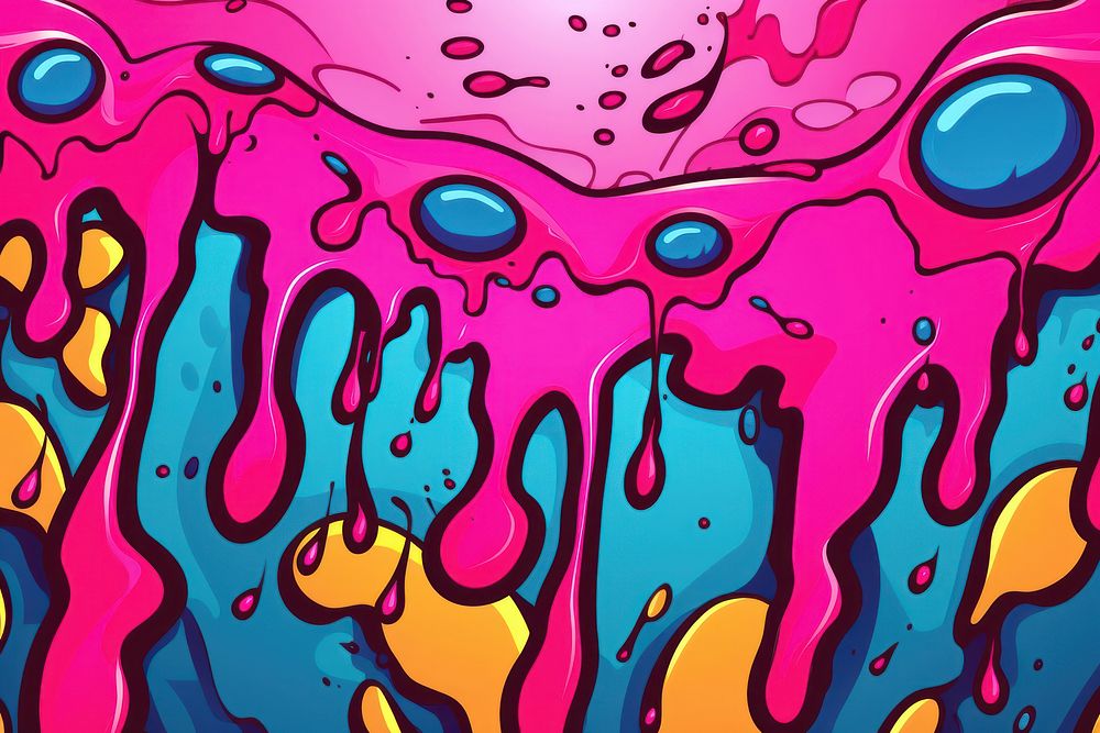 Comic poison melt effect backgrounds abstract painting.