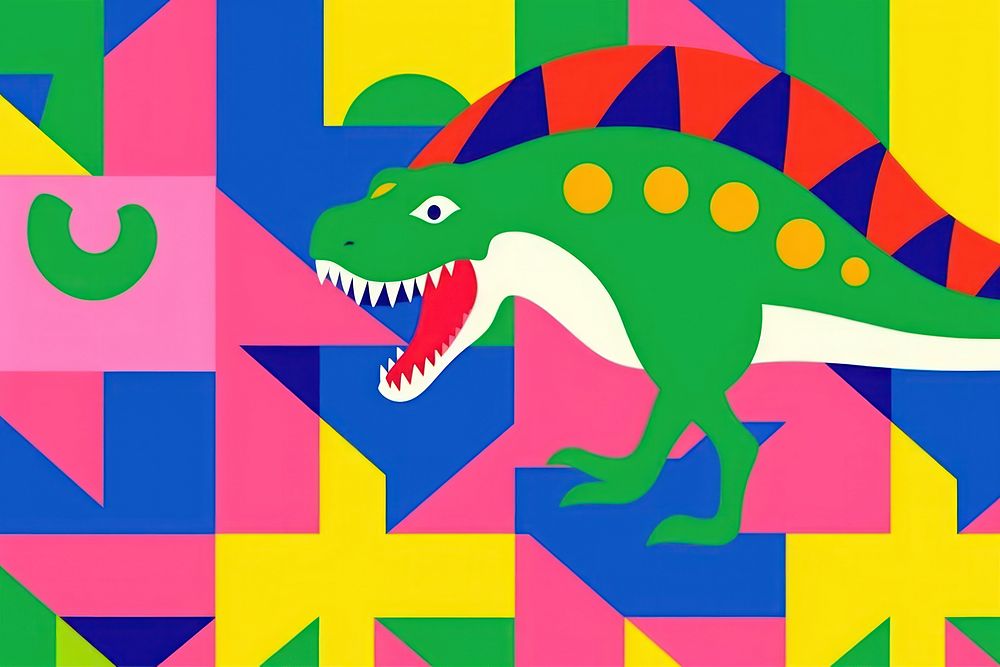 Dinosaur art pattern representation.