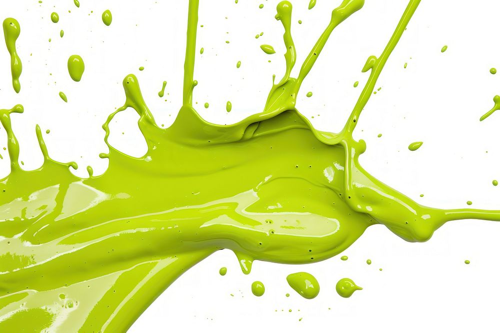 Green paint splash backgrounds white background splattered.