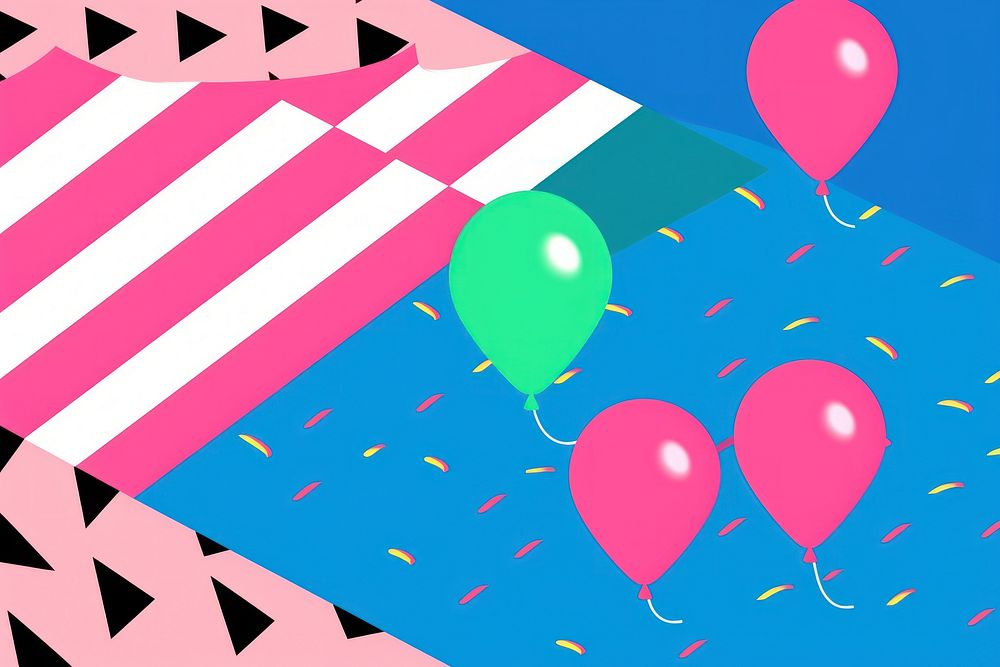 Hbd balloon pattern celebration anniversary.