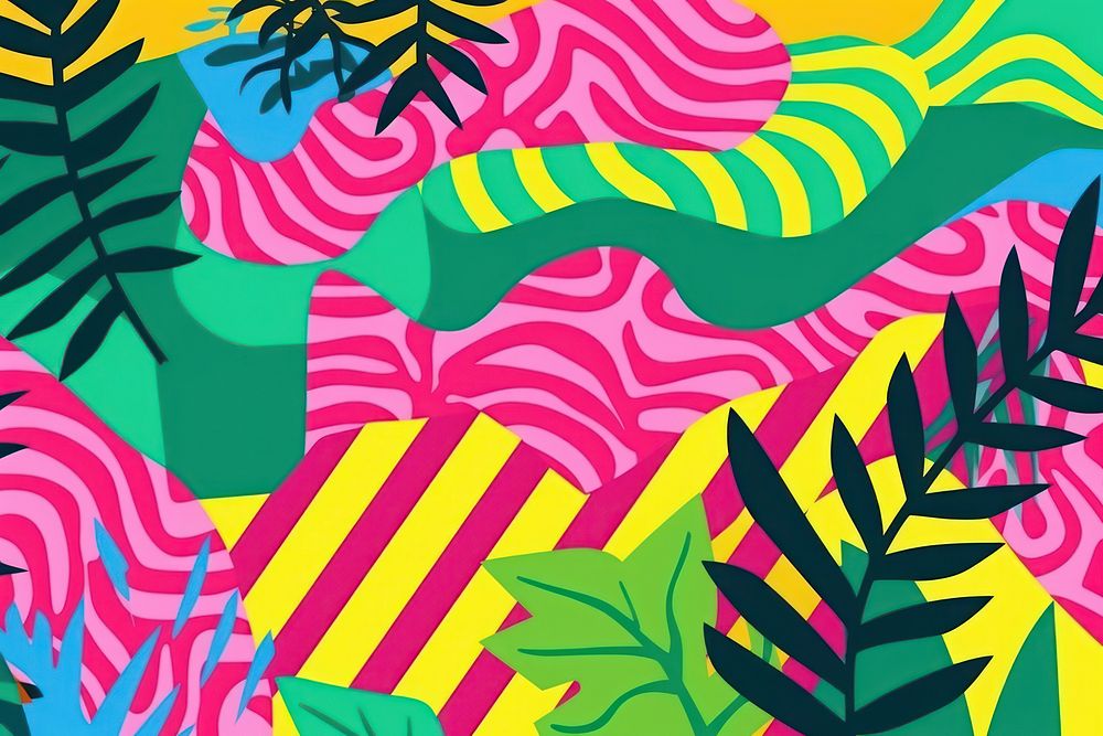 Jungle pattern art abstract.
