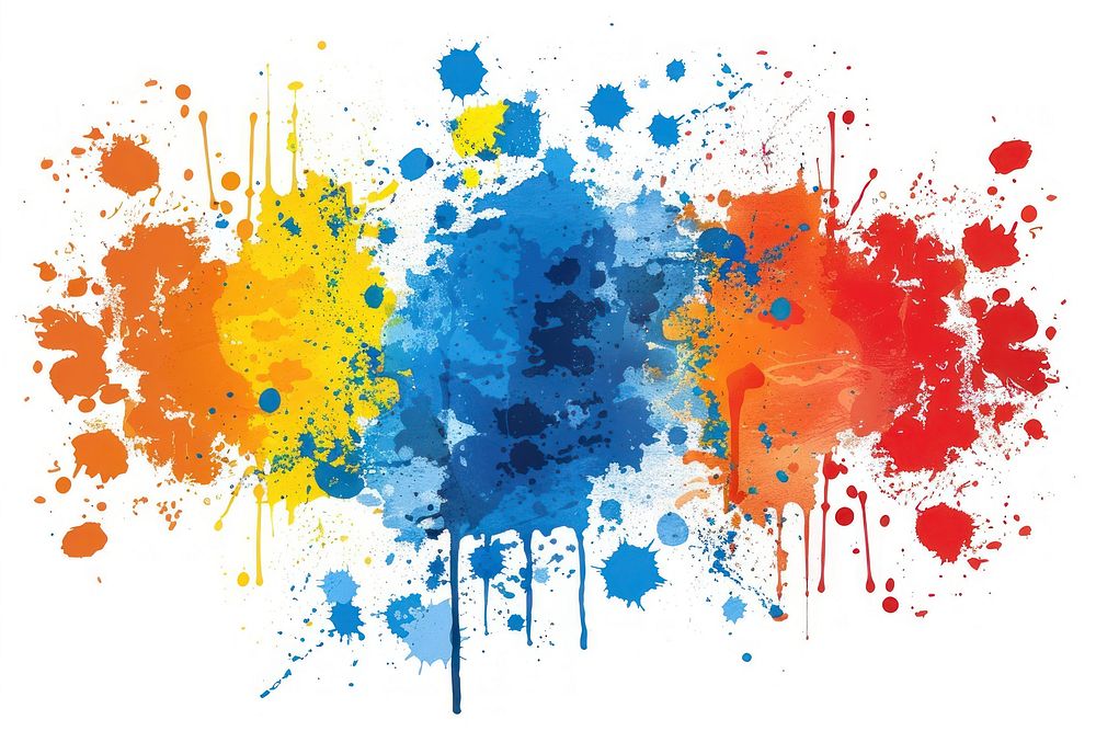Paint splatter backgrounds painting white background.