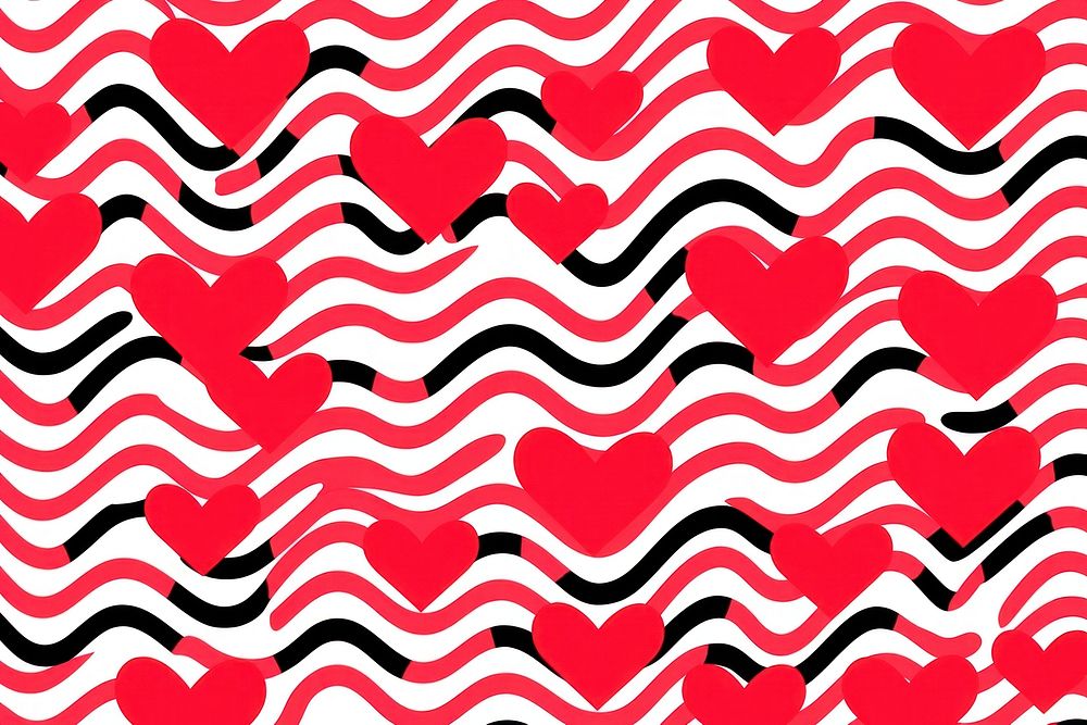 Wave of hearts pattern abstract backgrounds.