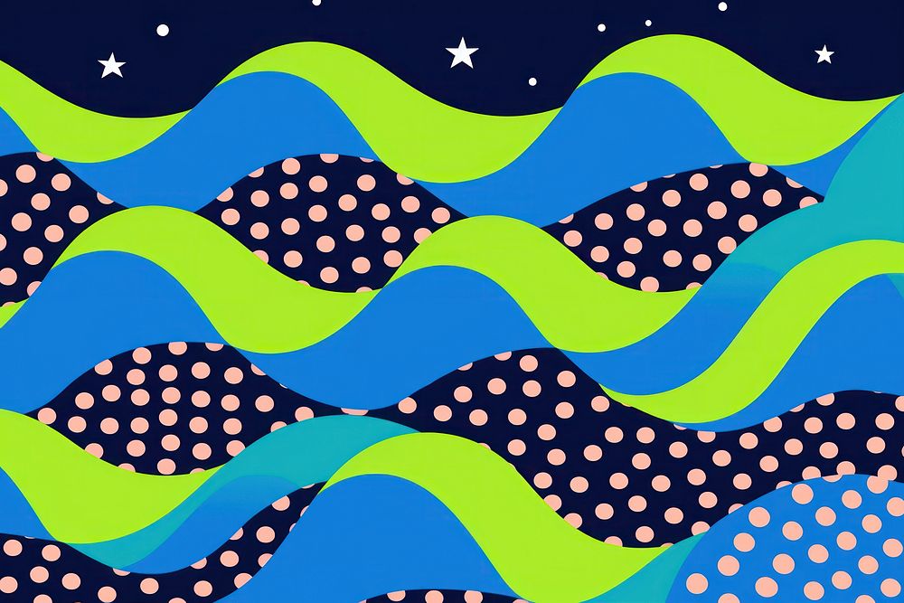 Wave of moon pattern art abstract.