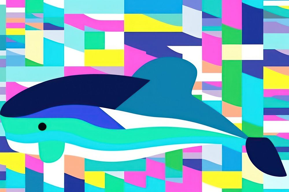 Whale dolphin pattern animal.
