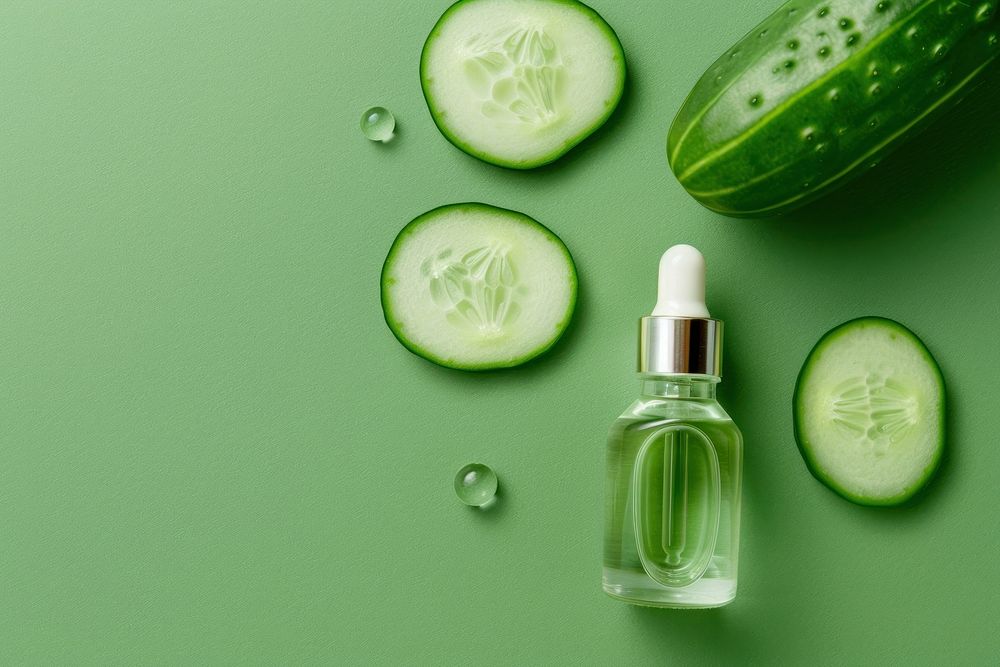Skincare cucumber vegetable cosmetics.