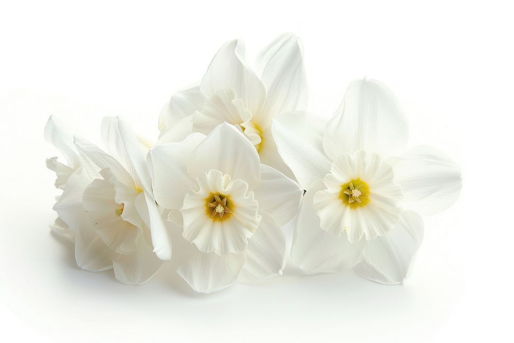 White flower narcissus blossom petal.
