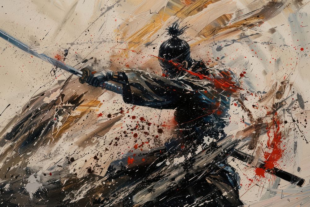 Samurai painting art creativity.
