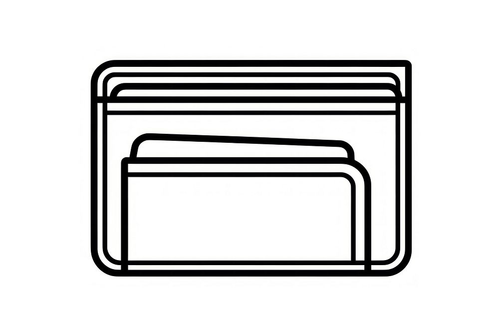 Simple of wallet and money vector line icon white background furniture sketch.
