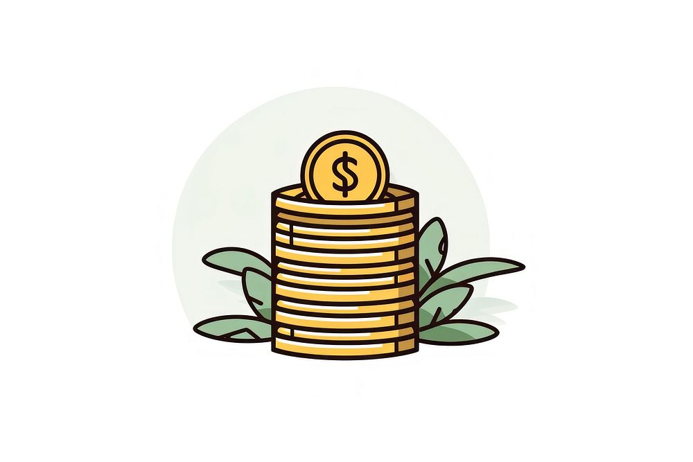 Simple bundle of money vector line icon investment currency savings.