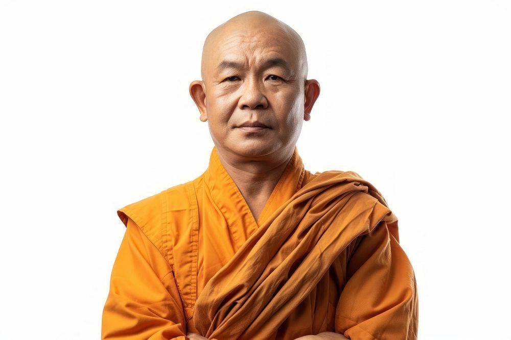 Monk monk adult white background.