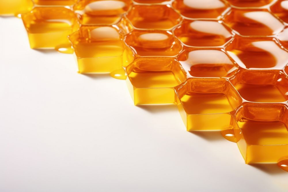 Honeycomb on honey fluid pattern backgrounds pill apiculture.