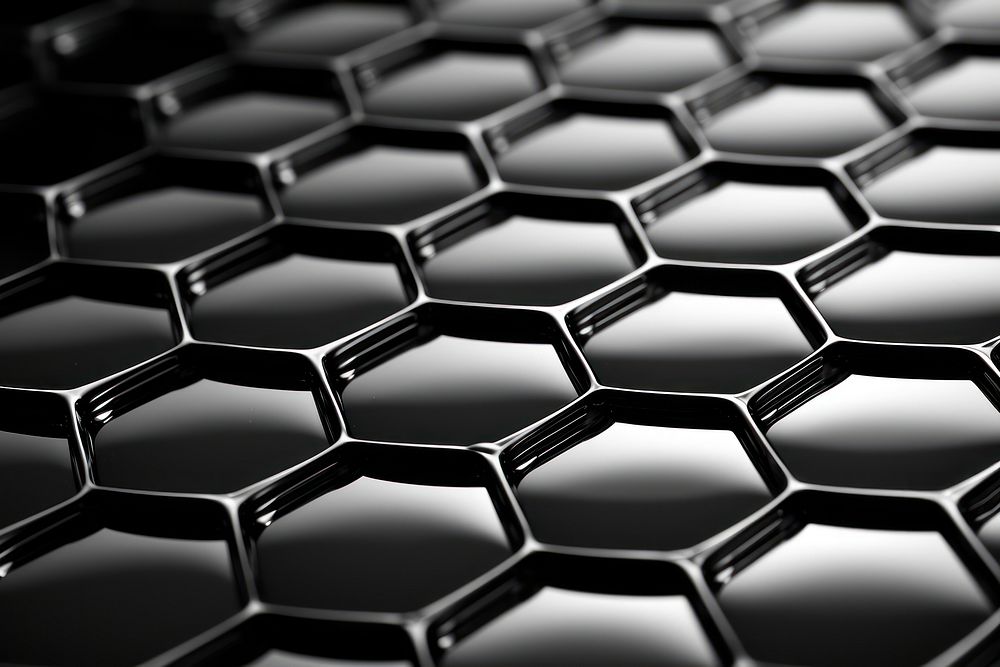 Honeycomb on water pattern backgrounds black repetition.