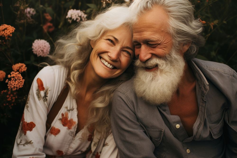 Old happy couple saving money laughing portrait adult.