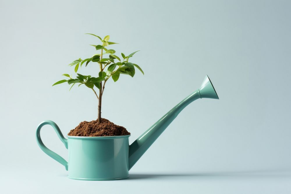 Money tree watering can plant houseplant terracotta.