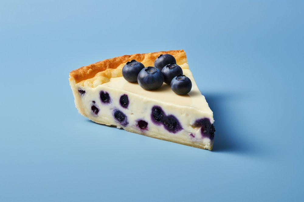 Minimal blueberries cheese pie cheesecake blueberry dessert.