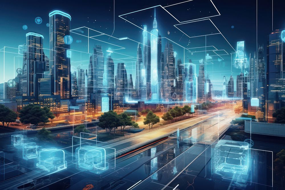 Smart city virtual interface architecture metropolis technology.