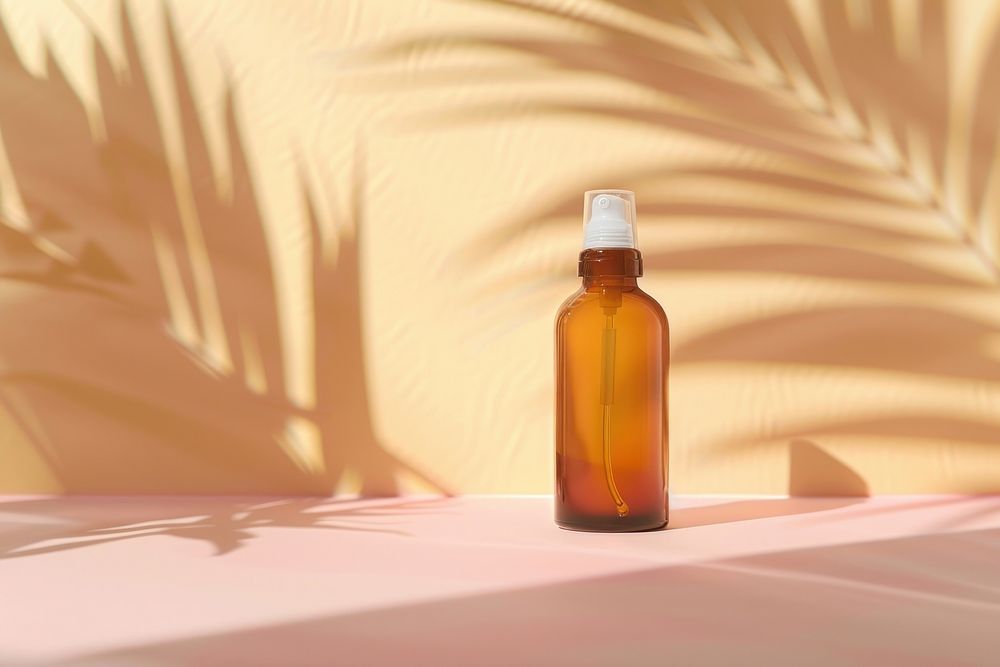 Skincare bottle container medicine sunlight.