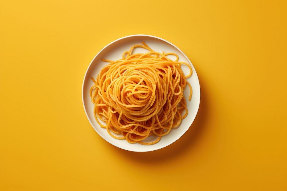 Spaghetti noodle pasta plate.