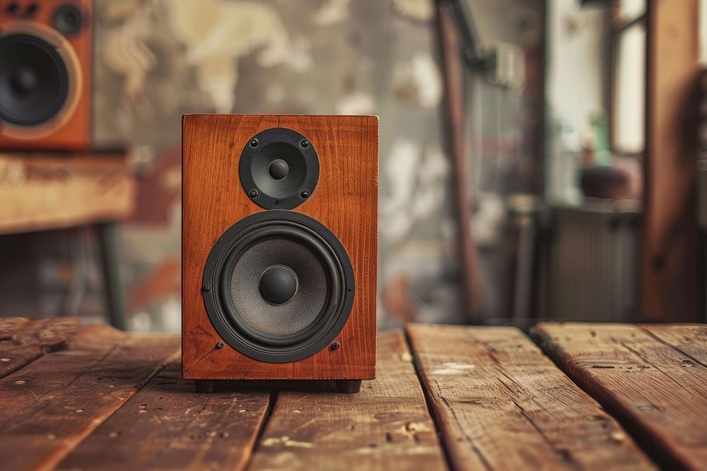 Studio speaker electronics wood loudspeaker.