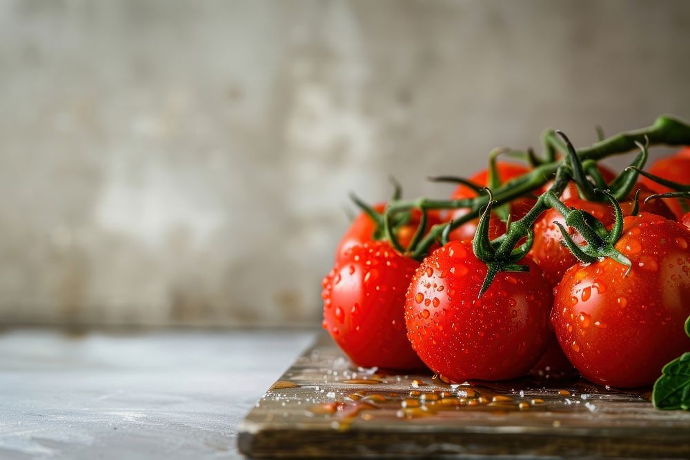 Fresh tomatoes vegetable plant food.